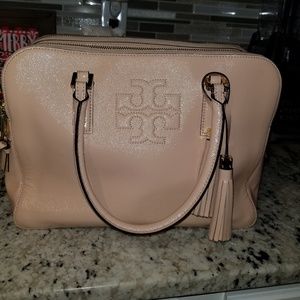 Tory Burch Patent Leather Thea Triple Zip Satchel